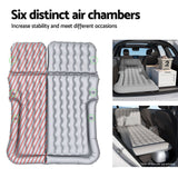 Weisshorn Inflatable Car Mattress – SUV Back Seat Camping Bed | 175 x 130cm | Grey