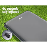 Weisshorn Self-Inflating Camping Mat – Single Size | 6cm Thick | Grey