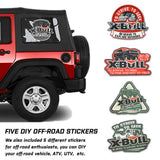 X-BULL 4WD Recovery Kit displayed with included stickers.