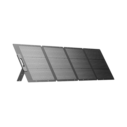 Bluetti 200W foldable camping solar panel with kickstand and MC4 connectors