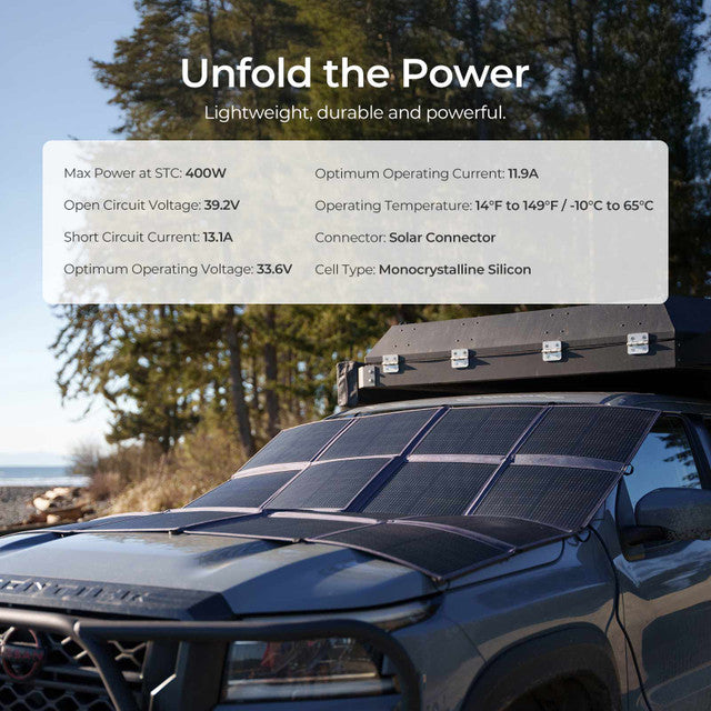 Renogy 400W Solar Panel Blanket – Lightweight, High-Efficiency & Built for Off-Grid Power