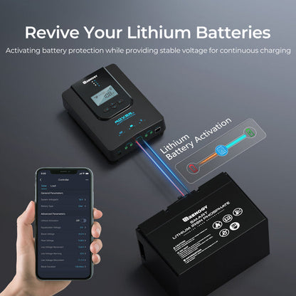 Renogy Rover Li 40A MPPT Solar Charge Controller – Max Efficiency, Battery Protection & Remote Monitoring