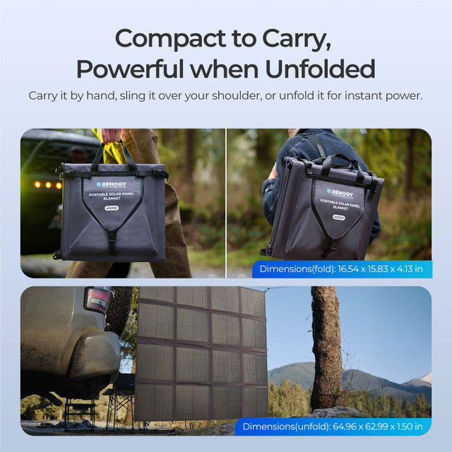 Renogy 400W Solar Panel Blanket – Lightweight, High-Efficiency & Built for Off-Grid Power