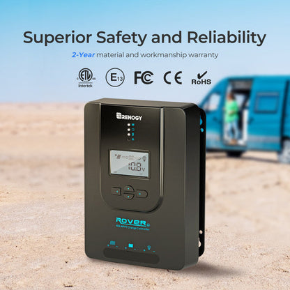 Renogy Rover Li 40A MPPT Solar Charge Controller – Max Efficiency, Battery Protection & Remote Monitoring