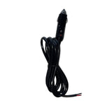 12V cigarette plug power lead 2 metre coiled with bare end wire output and inline 25A fuse for caravans 4WDs and off-grid power installs