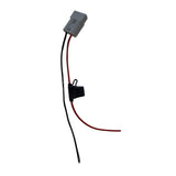 12V Anderson-style plug power lead 30cm with red and black bare end wire output and inline 25A fuse holder for battery boxes and 12V accessory circuits