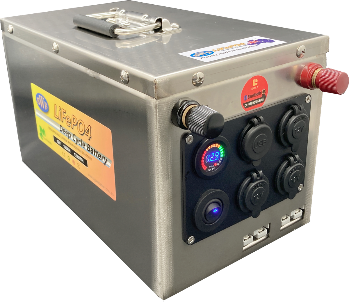 BWB 100Ah 12V LiFePO₄ Lithium Battery (Optional Bluetooth Monitoring) — Australian Made