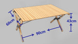 2 Chairs & 1 Table Bamboo Camping Set – Portable Outdoor Picnic Furniture