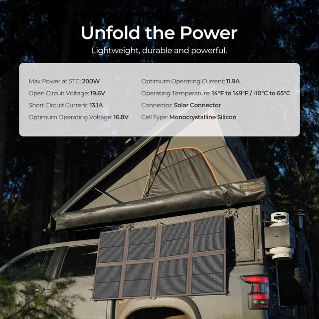 Renogy 200W Portable Solar Panel Blanket – Lightweight, Foldable & High Efficiency