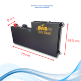 BWB Super Slim 314Ah 12V LiFePO₄ Lithium Battery (Optional Bluetooth Monitoring) — Australian Made