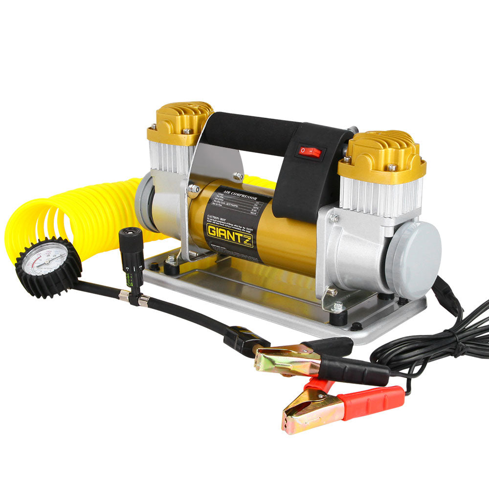 GIANTZ 12V Air Compressor – 200L/min Portable Inflator & Deflator