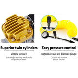 GIANTZ 12V Air Compressor – 200L/min Portable Inflator & Deflator