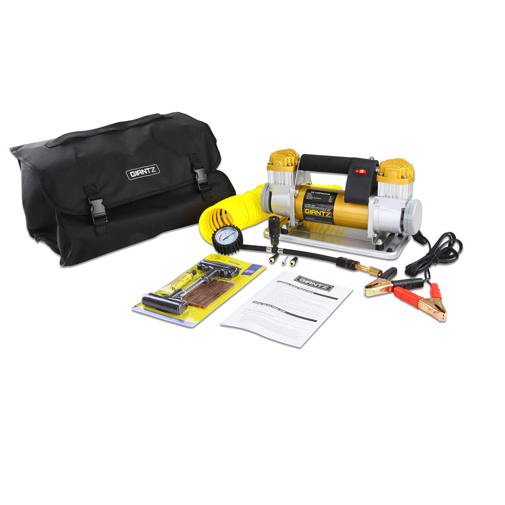 GIANTZ 12V Air Compressor – 200L/min Portable Inflator & Deflator