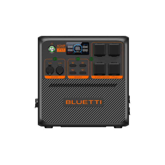 BLUETTI AC240P Portable Power Station – 2,400W AC Output, 1,843Wh LiFePO₄, IP65 Waterproof, Expandable & App-Controlled