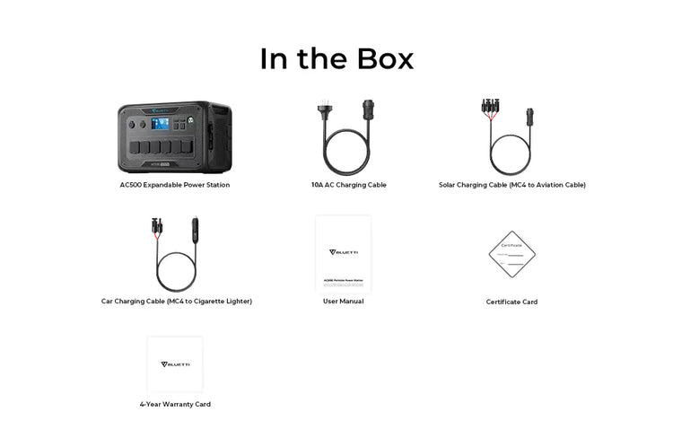 BLUETTI AC500 Inverter Module Generator – 5,000W Pure Sine Wave, Expandable, Smart App Controlled