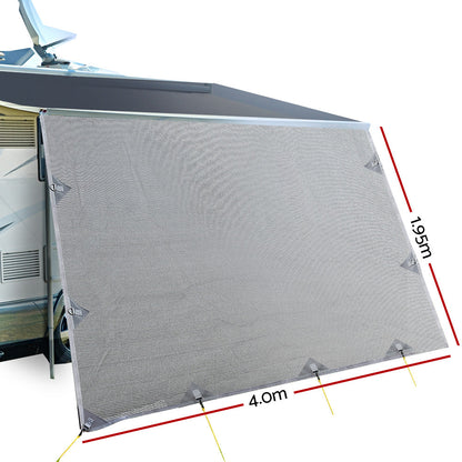 Caravan Privacy Screen for Roll Out Awning 4Mx1.95M