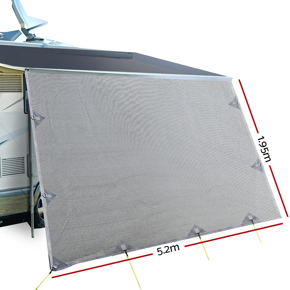 Caravan Privacy Screen for Roll Out Awning 5.2x1.95M
