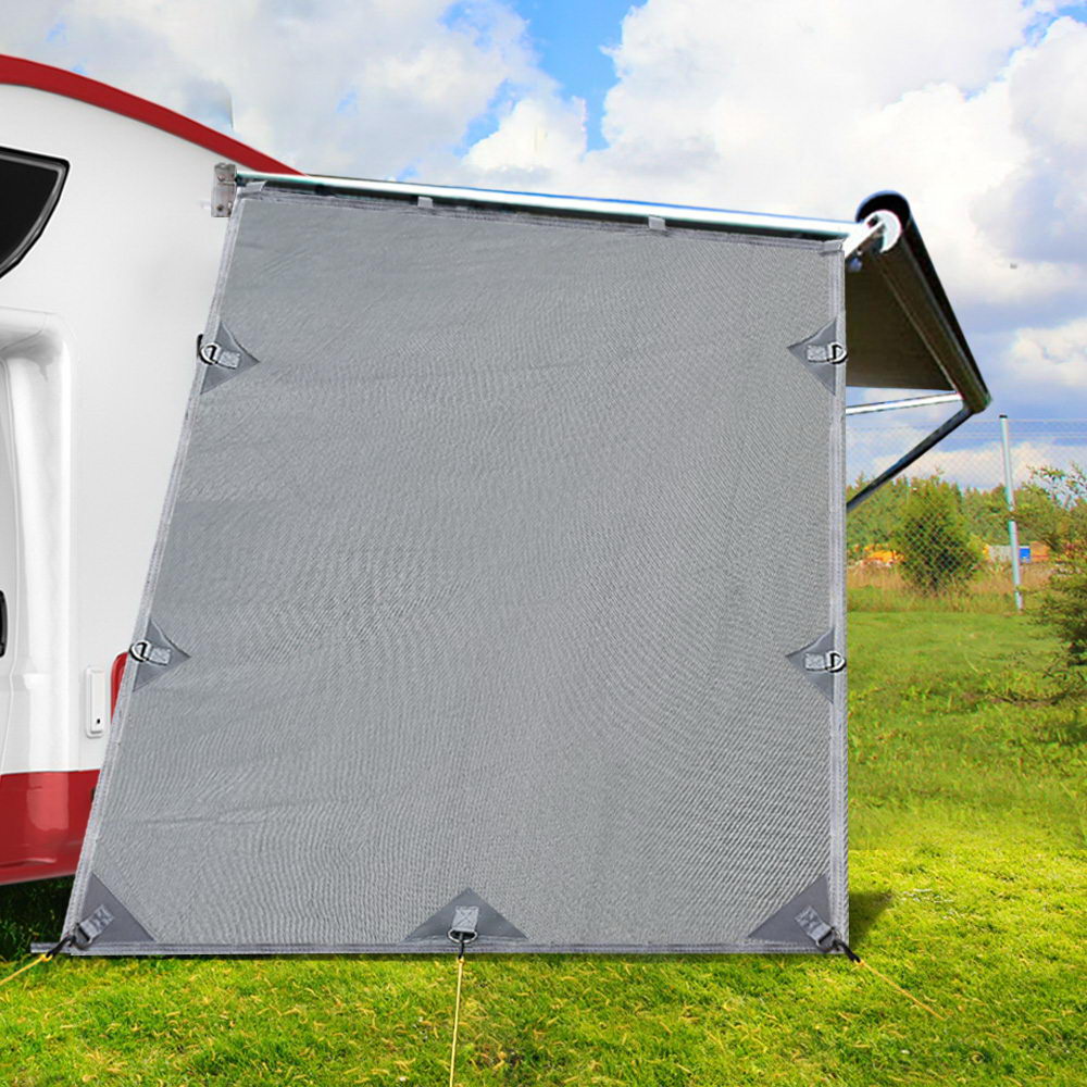 Caravan Privacy Screen - Sun Shade End Wall 1.95 x 2.2M – Grey