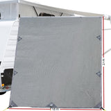 Caravan Privacy Screen - Sun Shade End Wall 2.1 x 1.8M – Grey