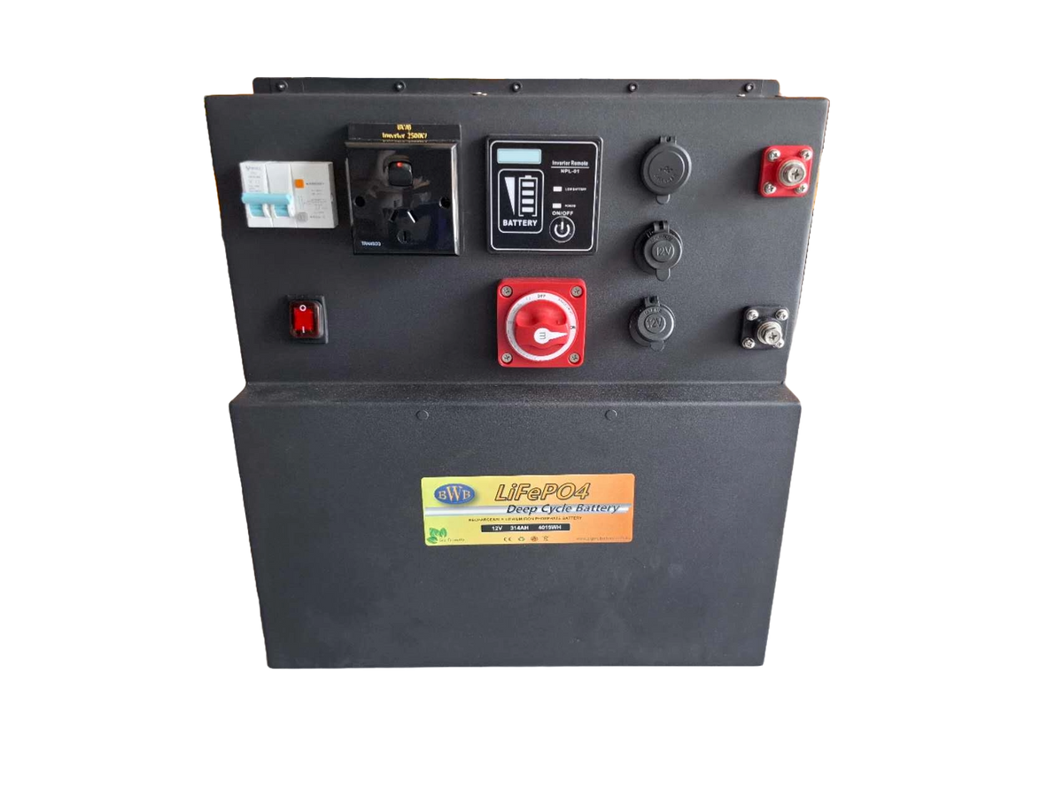 BWB 12V Power Station 314Ah LiFePO₄ Lithium Battery with Optional DC Charger — Australian Made
