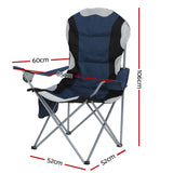Weisshorn Folding Camping Chair – 2-Pack | Portable Outdoor Chairs for Camping, Hiking, Fishing & Picnics (Navy)