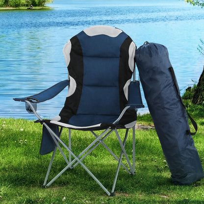 Weisshorn Folding Camping Chair – 2-Pack | Portable Outdoor Chairs for Camping, Hiking, Fishing & Picnics (Navy)