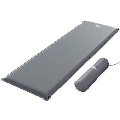 Weisshorn Self-Inflating Camping Mat – Single Size | 6cm Thick | Grey