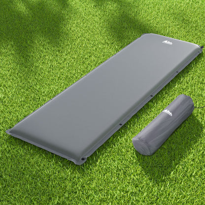 Weisshorn Self-Inflating Camping Mat – Single Size | 6cm Thick | Grey