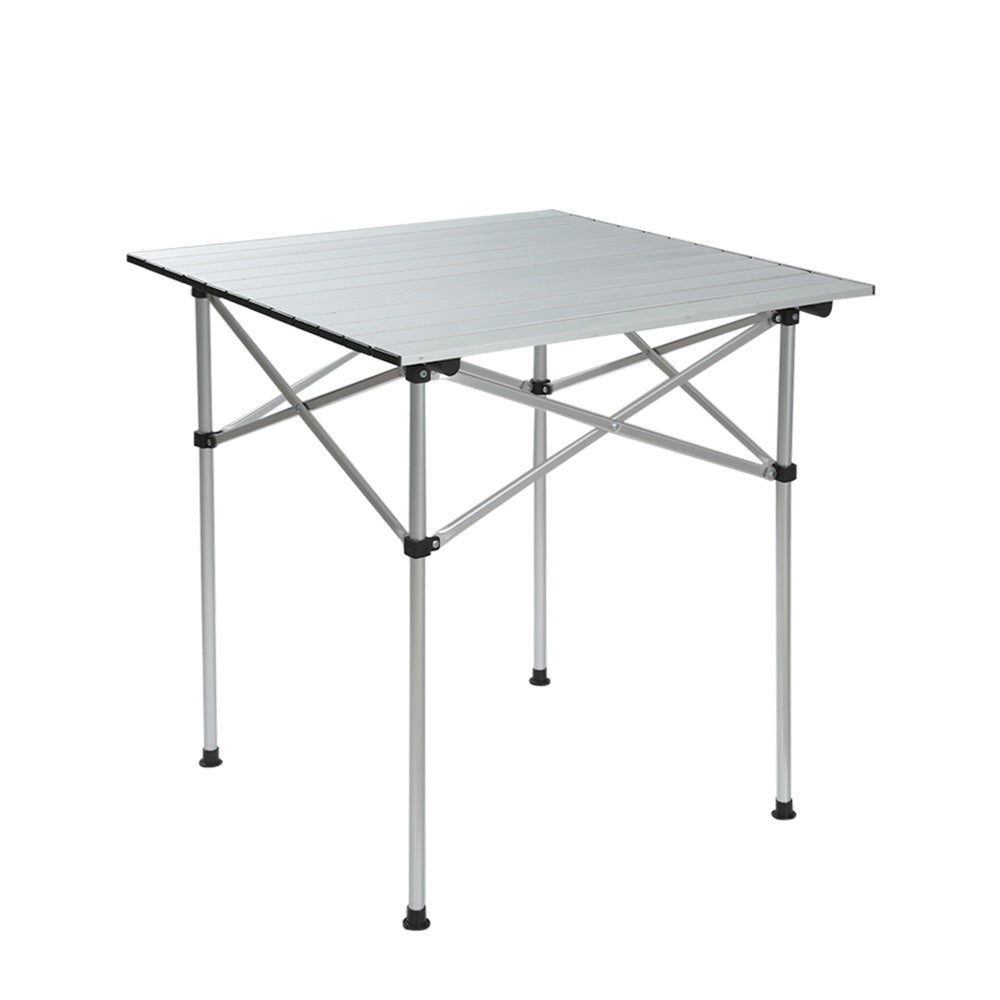 Weisshorn Folding Camping Table 70cm – Roll-Up Aluminium Picnic Table for Outdoor BBQ & Camping