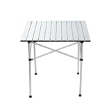 Weisshorn Folding Camping Table 70cm – Roll-Up Aluminium Picnic Table for Outdoor BBQ & Camping