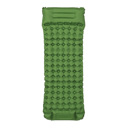 Weisshorn Self-Inflating Camping Mattress – Single Sleeping Mat with Pillow | 9cm Thick Air Bed Pad | Green