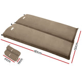 Weisshorn Self-Inflating Double Camping Mattress – 9.5cm Foam | Coffee