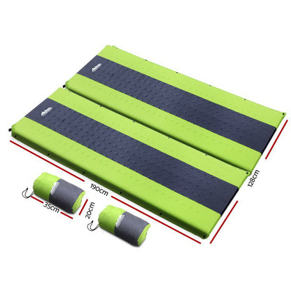 Weisshorn Double Self-Inflating Camping Mattress – 2.5cm Foam | Green