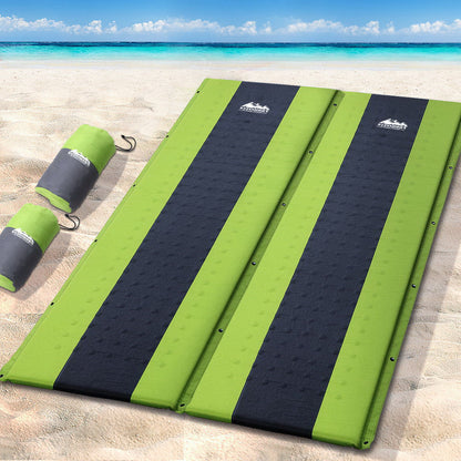 Weisshorn Double Self-Inflating Camping Mattress – 2.5cm Foam | Green