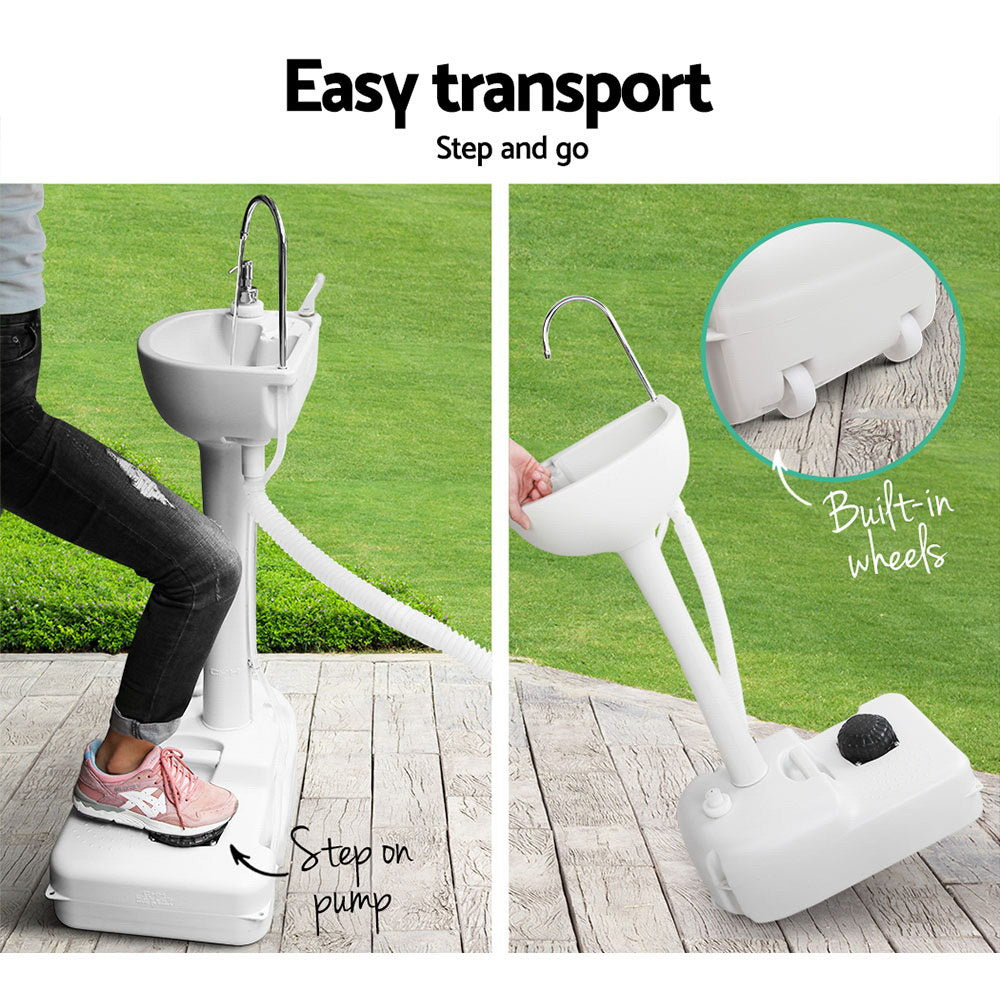 Weisshorn Portable Camping Hand Wash Sink – 19L Water Capacity