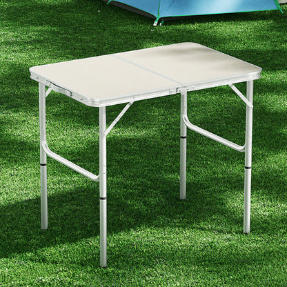 Weisshorn 90CM Folding Camping Table – Adjustable & Portable Outdoor Picnic Desk