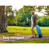 Weisshorn 40L Portable Water Tank with Wheels – Blue