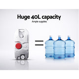 Weisshorn 40L Portable Water Tank with Wheels – Grey