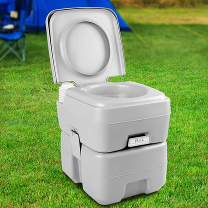 Weisshorn 20L Portable Camping Toilet – Grey