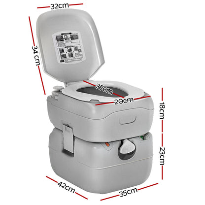Weisshorn 22L Portable Camping Toilet – Outdoor Flush Potty for Camping, Boating & Road Trips