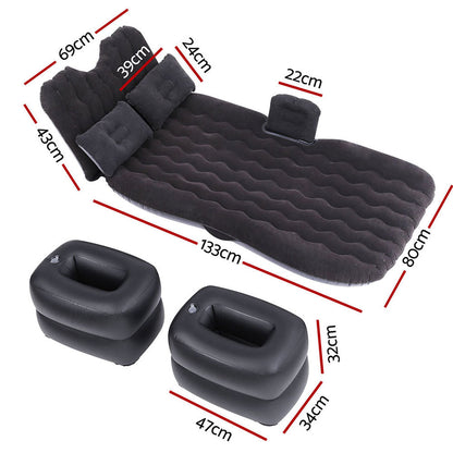 Weisshorn Inflatable Car Mattress – SUV Back Seat Camping Bed | 176 x 80cm | Charcoal