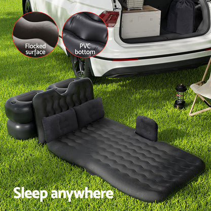 Weisshorn Inflatable Car Mattress – SUV Back Seat Camping Bed | 176 x 80cm | Charcoal