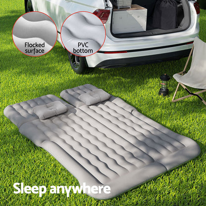 Weisshorn Inflatable Car Mattress – SUV Back Seat Camping Bed | 175 x 130cm | Grey