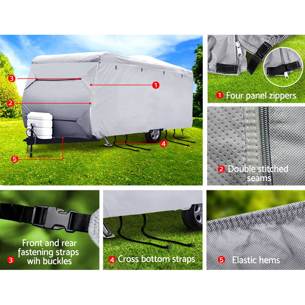 Weisshorn 18-20ft Caravan Cover  – 4-Layer UV & Water-Resistant Protection