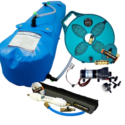 Caravan Off-Grid Water Kit – 110L Bladder, Pump, Filter Kit & Hoses