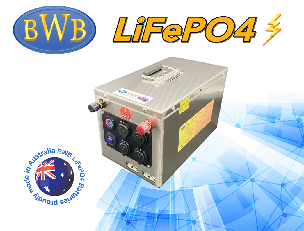 BWB 100Ah 12V LiFePO₄ Lithium Battery (Optional Bluetooth Monitoring) — Australian Made