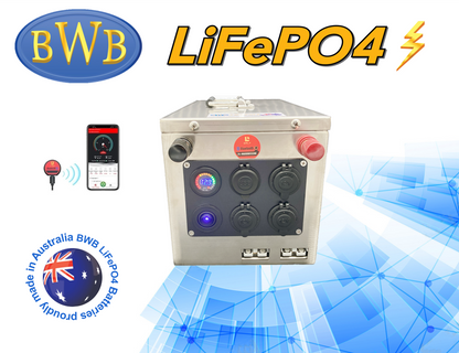 BWB 100Ah 12V LiFePO₄ Lithium Battery (Optional Bluetooth Monitoring) — Australian Made