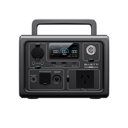 BLUETTI EB3A Portable Power Station – 600W AC Output, 268Wh LiFePO4, Fast Charging & App Control