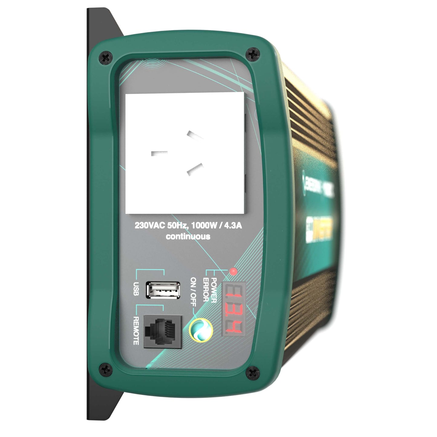 Enerdrive 12V 1000W Inverter end view