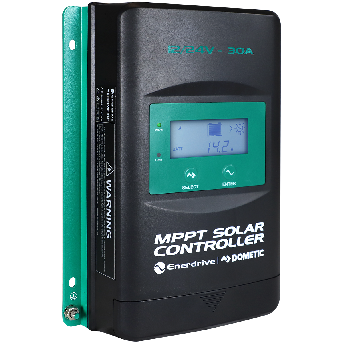 Enerdrive MPPT Solar Charge Controller – 30A 12/24V (w/ LCD Display)